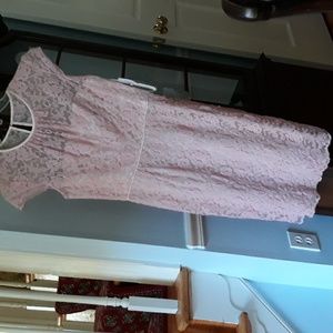 Maggy London Pink Capped Sleeve Dress, size 8